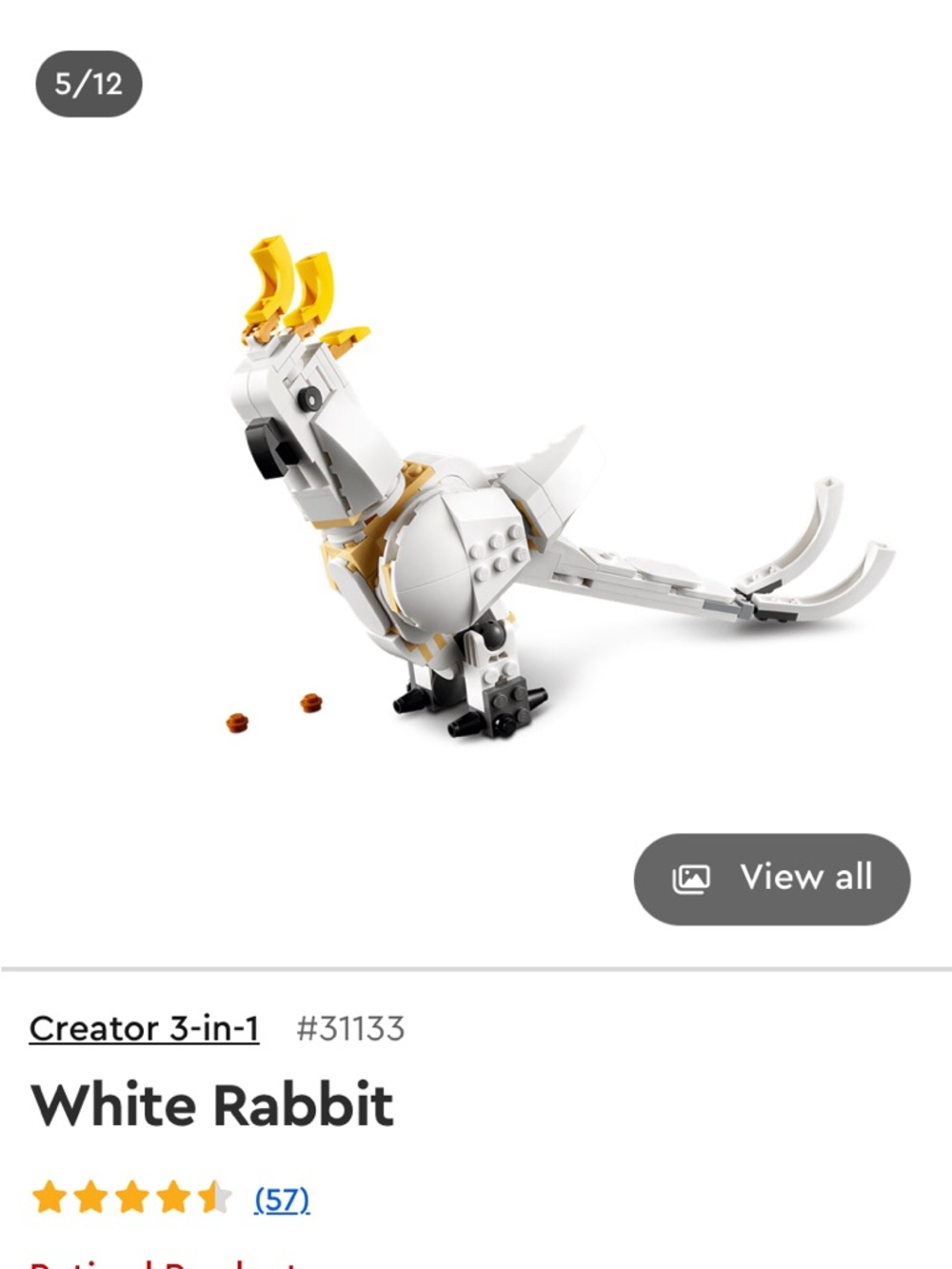 Lego Retired Product - 3-in-1 White Rabbit - Picture 11 of 14